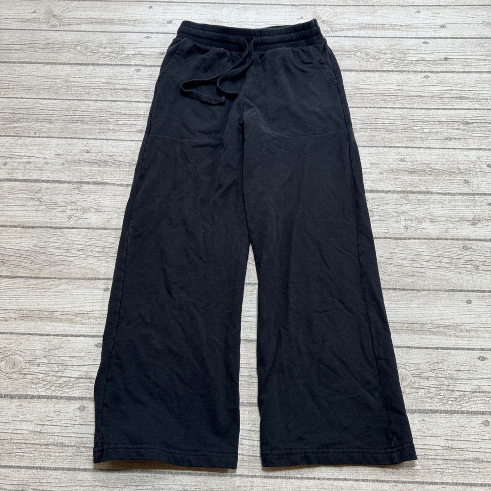 Kotn Sweatpants Women's Medium Black Egyptian Cotton Wide Leg Baggy Fit Lounge